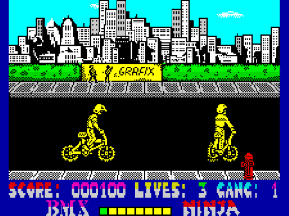 BMX Ninja screenshot 3 for ZX Spectrum